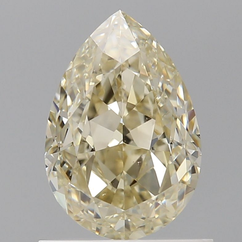 1.07 carat Fancy Light Yellow-VVS2 Natūralus Pear Deimantas (1)