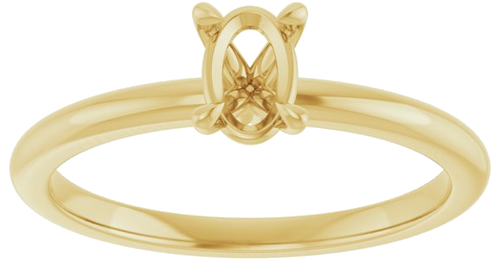 Sužadėtuvių Žiedas „Claw-Prong“ 14k yellow gold Oval 6mm x 4mm (3)