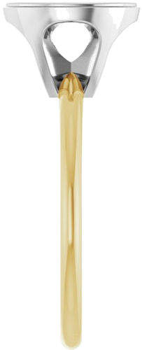 Sužadėtuvių Žiedas „Solitaire“ 585 Baltojo Ir Geltonojo Aukso Oval 9mm x 7mm (4)