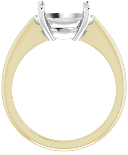 Sužadėtuvių Žiedas „Solitaire“ 585 Baltojo Ir Geltonojo Aukso Oval 11mm x 9mm (2)