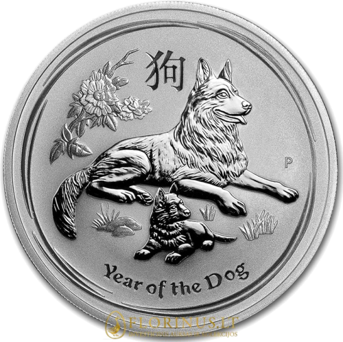 2018 Australia, Year of the Dog (Lunar) 2 oz silver coin (1)