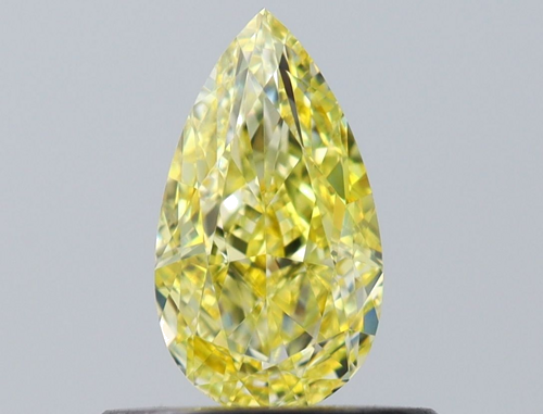 0.5 carat Fancy Intense Yellow-VS2 Natūralus Pear Deimantas (1)