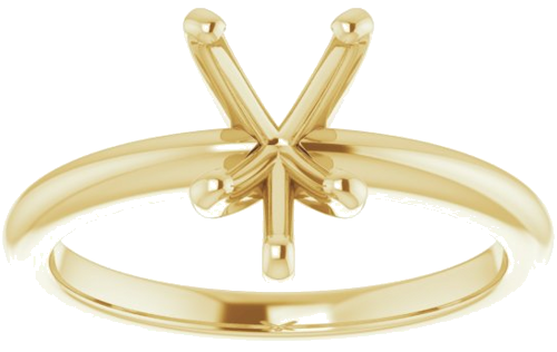 14K Yellow  9x6 mm Pear Solitaire Engagement Ring Mounting (3)