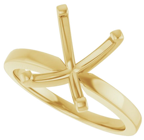 Sužadėtuvių Žiedas „Solitaire“ 10k yellow gold Emerald 10mm x 8mm (5)