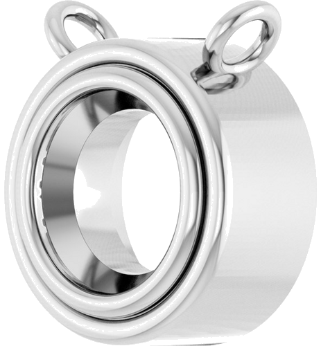 Pakabukas „Round Bezel-Set“ 585 Baltojo Aukso Round 5mm (2)