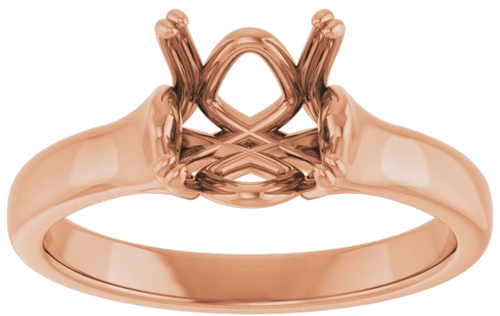 Sužadėtuvių Žiedas „Solitaire“ 14k rose gold Round 8.2mm (3)