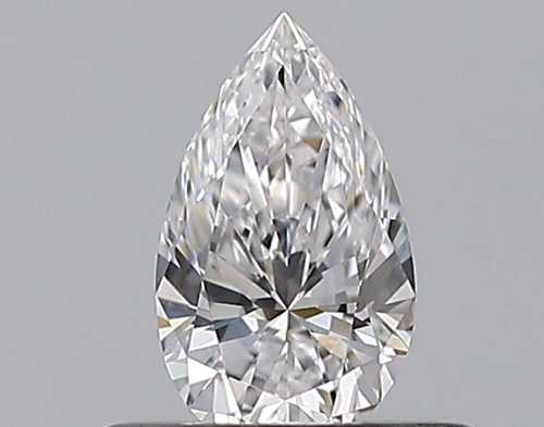 0.32 carat D-VVS2 Natūralus Pear Deimantas (1)