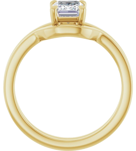 Sužadėtuvių Žiedas „Solitaire“ 585 Geltonojo Aukso Emerald 7mm x 5mm (7)