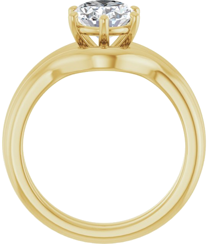 Sužadėtuvių Žiedas 14k yellow gold Oval 9mm x 7mm (7)