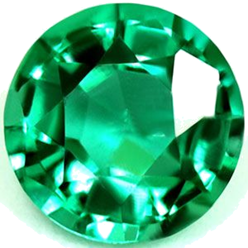 0.53 carat GREEN Round Smaragdas (1)