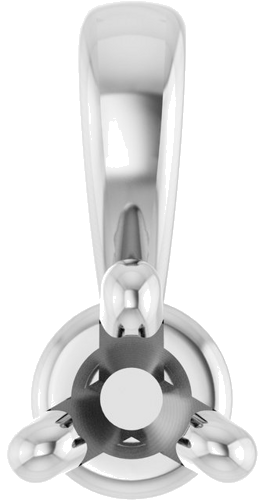 Pakabukas „Solitaire“ 925 Sidabro Round 2mm (1)