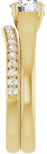 Sužadėtuvių Žiedas „Solitaire“ 585 Geltonojo Aukso Round 5.8mm (9)