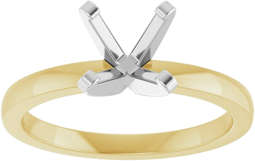 Sužadėtuvių Žiedas „Solitaire“ 14k yellow/white gold Round 7mm (3)