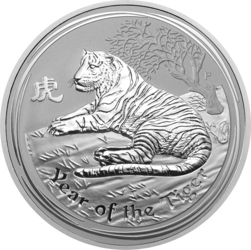 1/2 oz Tigro metai 2010 (Lunar II) Australija sidabrinė moneta (1)