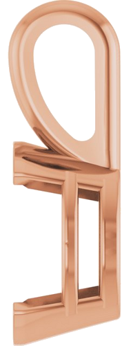 14K Rose 8x6 mm Oval Solitaire Pendant Mounting (3)
