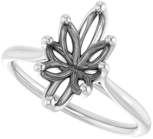 Sužadėtuvių Žiedas „Cathedral-Style Solitaire Tulipset®“ 10k white gold Marquise 11.5mm x 6mm (5)