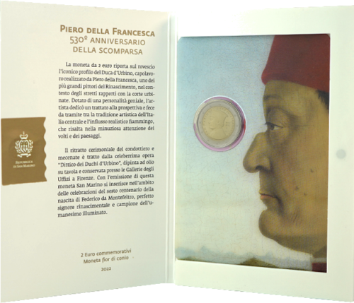2022 San Marinas Piero della Francesca 2 euro BU coin (7)