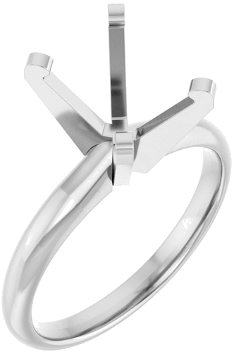Sužadėtuvių Žiedas „Solitaire“ 14k white gold Oval 10mm x 8mm (1)