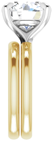 Sužadėtuvių Žiedas „Solitaire“ 14k yellow/white gold Round 11mm (9)