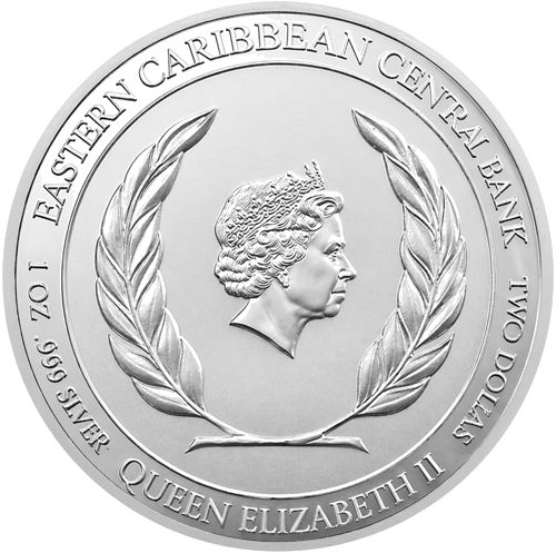 1 oz Лилия 2021 Сент-Люсия серебряная монета (2)