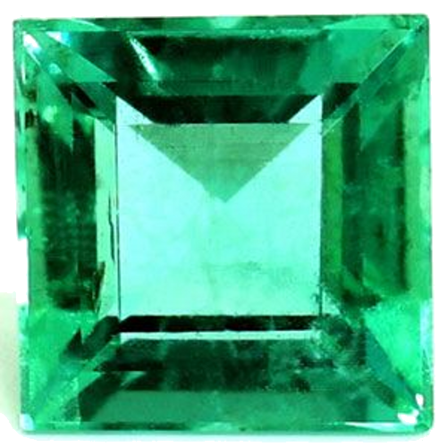 0.58 carat GREEN Square Smaragdas (1)