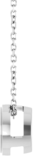 Pakabukas „Solitaire Bezel-Set“ 14k white gold Round 6.5mm (3)