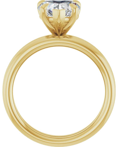 Sužadėtuvių Žiedas „Claw-Prong Solitaire“ 10k yellow gold Heart 8mm (7)