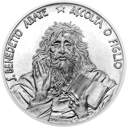 1000 liras Svētais Benedikts 1980 Sanmarino sudraba monēta (1)