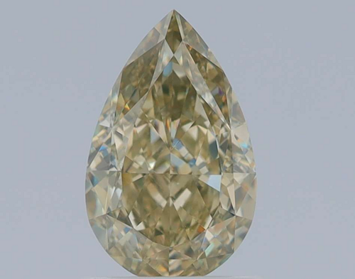 1.21 carat Fancy Brownish Greenish Yellow-VS2 Natūralus Pear Deimantas (1)
