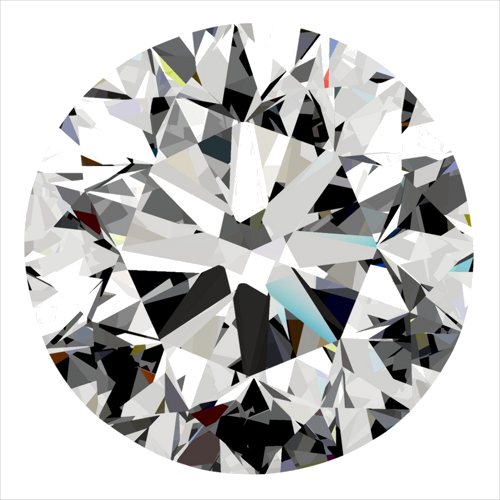 0.4 carat F-VVS2 Very Good cut Natūralus Round Deimantas (1)