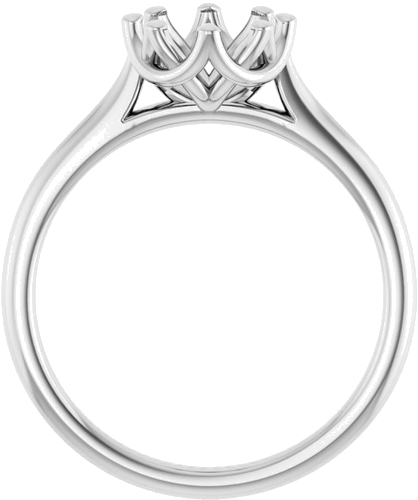 Sužadėtuvių Žiedas „Solitaire“ 585 Baltojo Aukso Round 7mm (2)