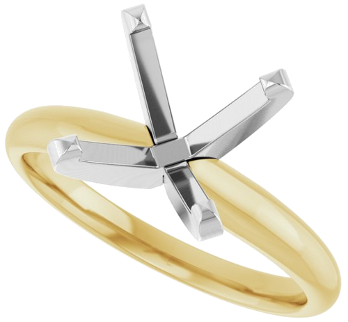 Sužadėtuvių Žiedas „Solitaire“ 14k yellow/white gold Round 9.5mm (5)