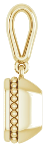 Pakabukas „Bezel-Set Solitaire“ 14k yellow gold Emerald 7mm x 5mm (3)