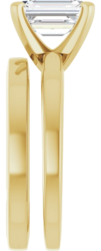 Sužadėtuvių Žiedas „Solitaire“ 585 Geltonojo Aukso Emerald 8mm x 6mm (9)