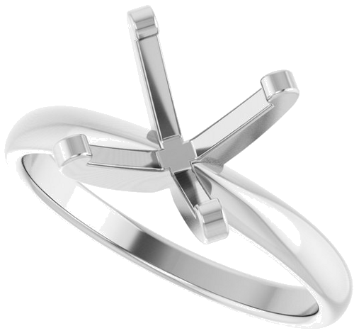 Sužadėtuvių Žiedas „Solitaire“ 585 Baltojo Aukso Square 7mm (5)