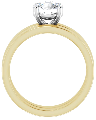Sužadėtuvių Žiedas „Solitaire“ 14k yellow/white gold Round 7mm (7)