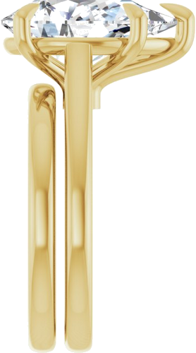 Sužadėtuvių Žiedas „Claw-Pong“ 14k yellow gold Pear 14mm x 9mm (9)