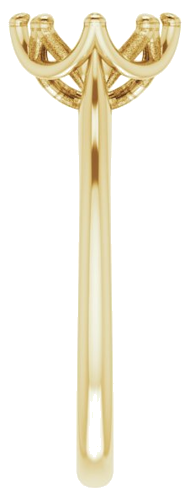 14K Yellow 7.4 mm Round Solitaire Engagement Ring Mounting (4)