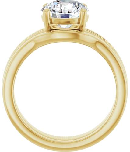 Sužadėtuvių Žiedas „Solitaire“ 14k yellow gold Round 8.2mm (7)
