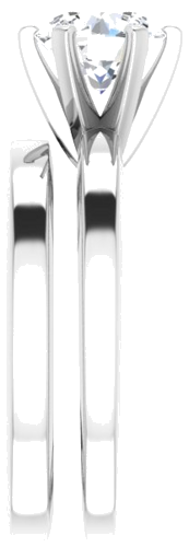 14K White 7 mm Round Solitaire Engagement Ring Mounting (9)