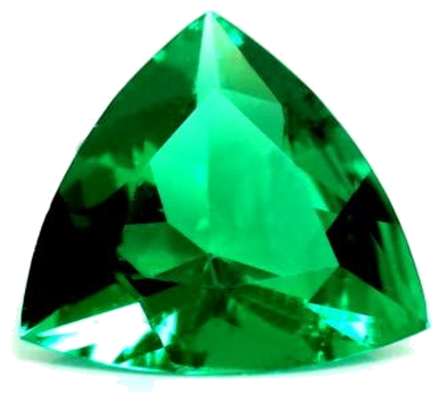 0.56 carat GREEN Trilliant Smaragdas (1)
