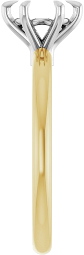 Sužadėtuvių Žiedas „Solitaire“ 14k yellow/white gold Round 6.5mm (4)