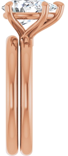 Sužadėtuvių Žiedas „Claw-Prong“ 14k rose gold Pear 10mm x 7mm (9)