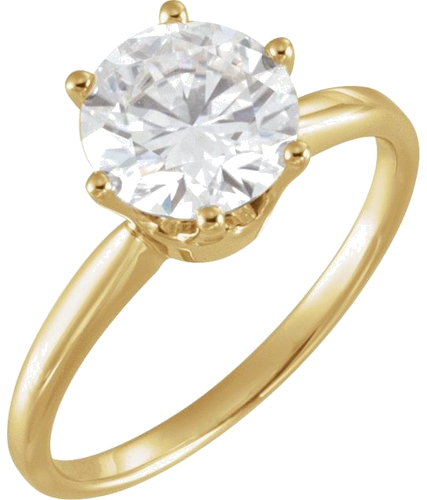 Sužadėtuvių Žiedas „Solitaire“ 14k yellow gold Round 6mm (3)