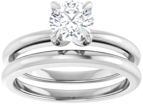 Sužadėtuvių Žiedas „Claw-Prong Solitaire“ 14k white gold Round 5.8mm (8)