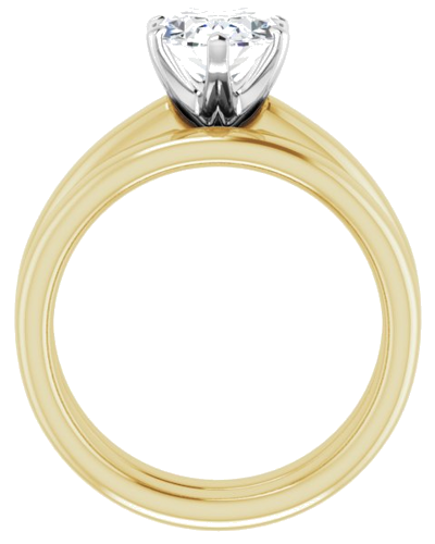 Sužadėtuvių Žiedas „Solstice Solitaire®“ 14k yellow/white gold Oval 9mm x 7mm (7)