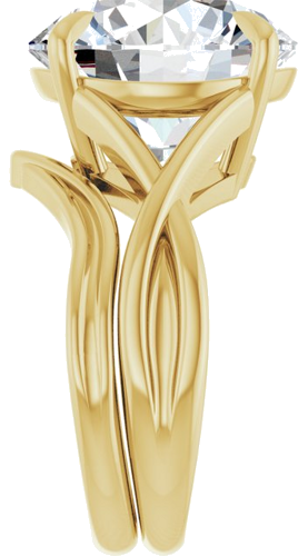 Sužadėtuvių Žiedas „Claw-Prong Solitaire“ 14k yellow gold Round 14mm (9)