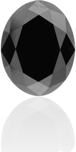 3.29 carat Fancy Black-VVS2 Natūralus Oval Deimantas (1)