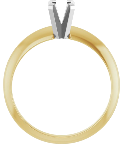 Sužadėtuvių Žiedas „Solitaire“ 14k yellow/white gold Oval 6mm x 4mm (2)
