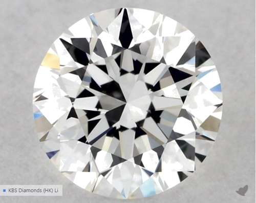 0.53 carat G-VVS2 Excellent cut Natūralus Round Deimantas (1)